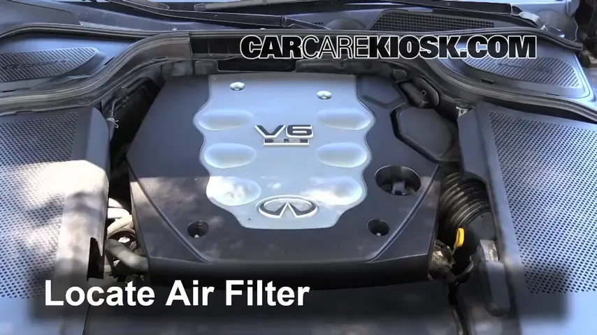 2008 Infiniti M35 X 3.5L V6 Air Filter (Engine) Replace